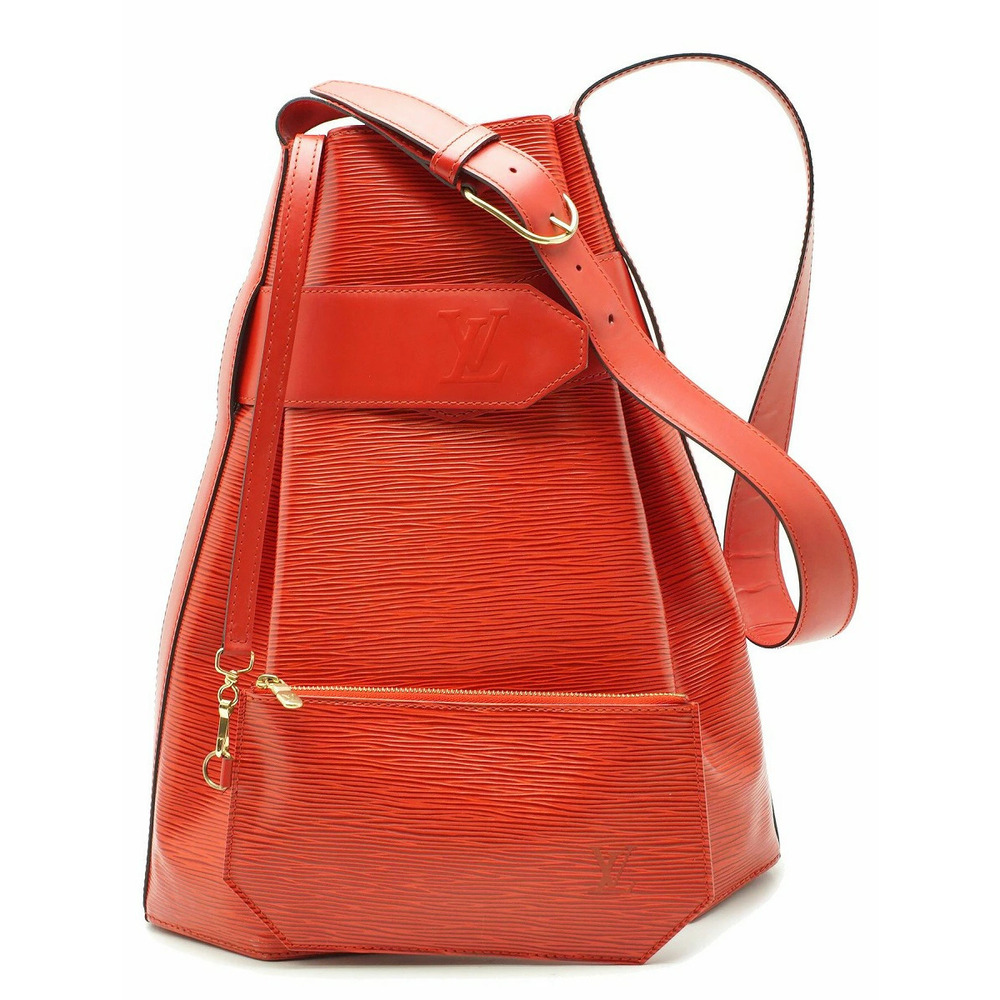 Louis Vuitton Epi Sac Depaule Hobo Bag Hobo Leather Castilian Red u